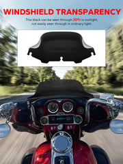 Amazicha mounted on a Street Glide showing fitment and improved rider comfort on highway
