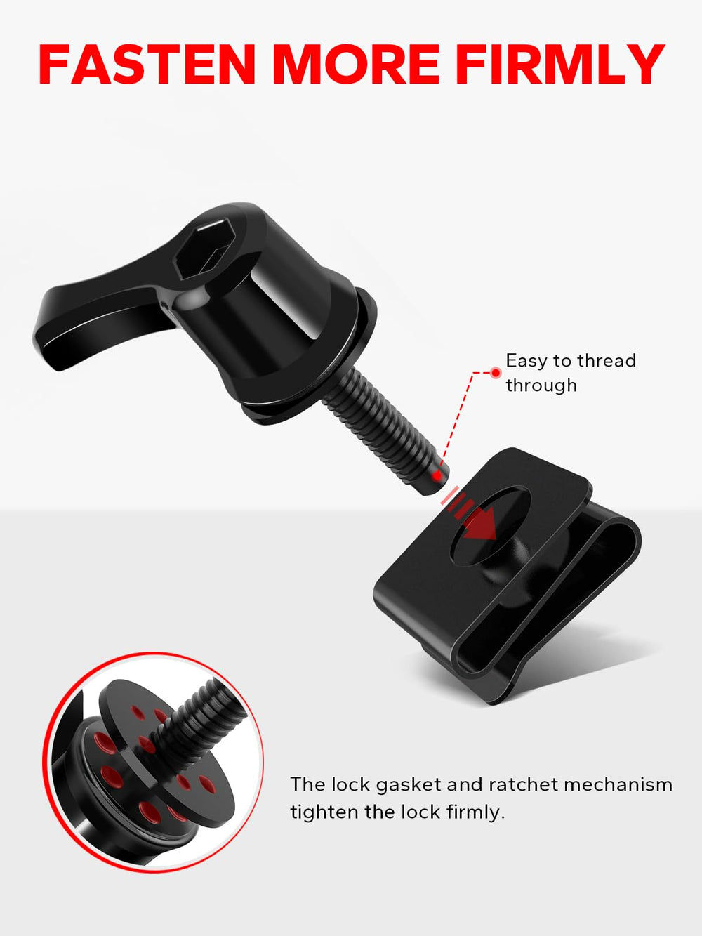 Amazicha nut clip and spacer showing sturdy metal construction and fit