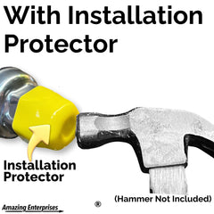 Amazing Enterprises yellow installation protector detail, prevents scratches during fitting benefit