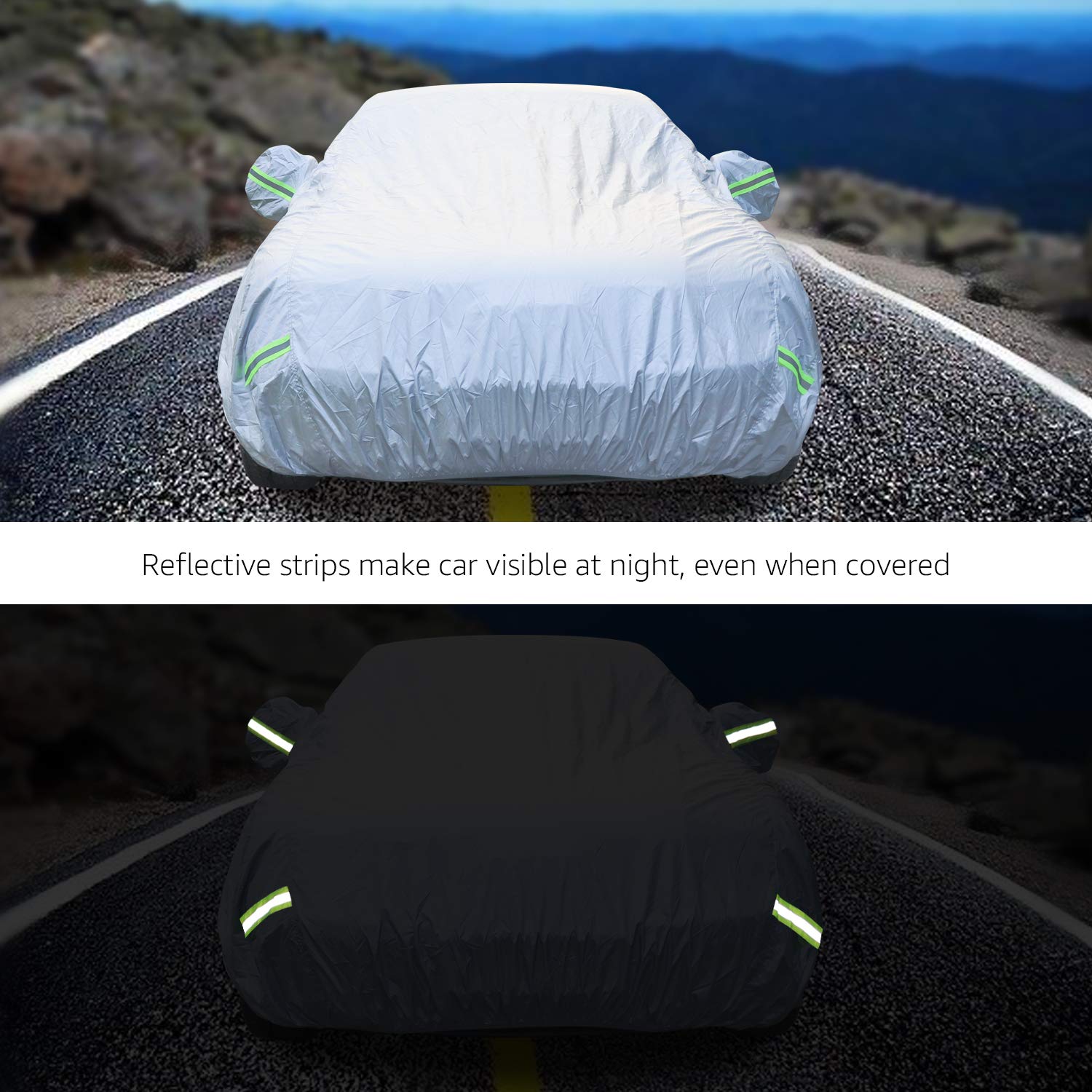Amazon Basics elastic hem undercarriage securing cover snugly in wind
