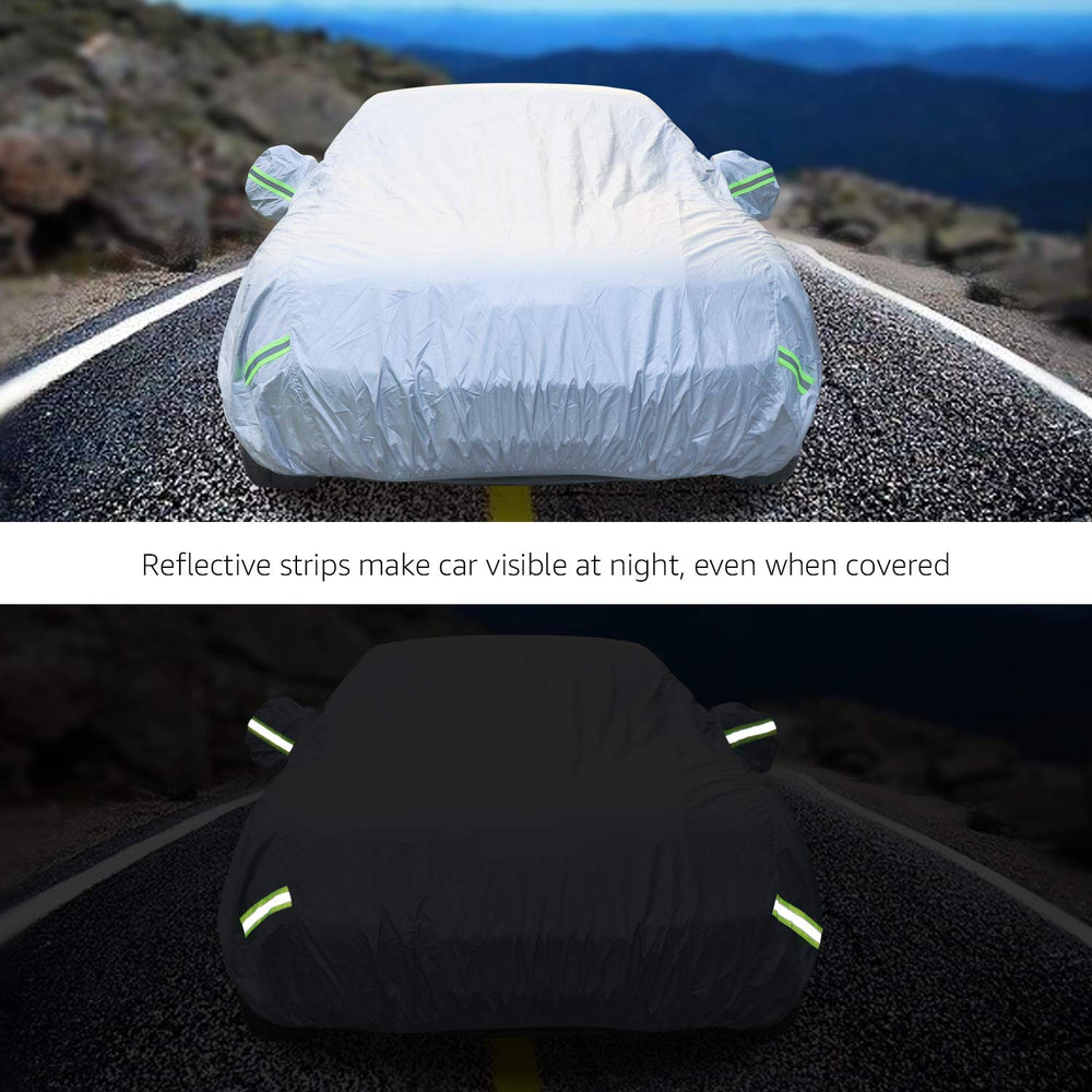Amazon Basics elastic hem undercarriage securing cover snugly in wind