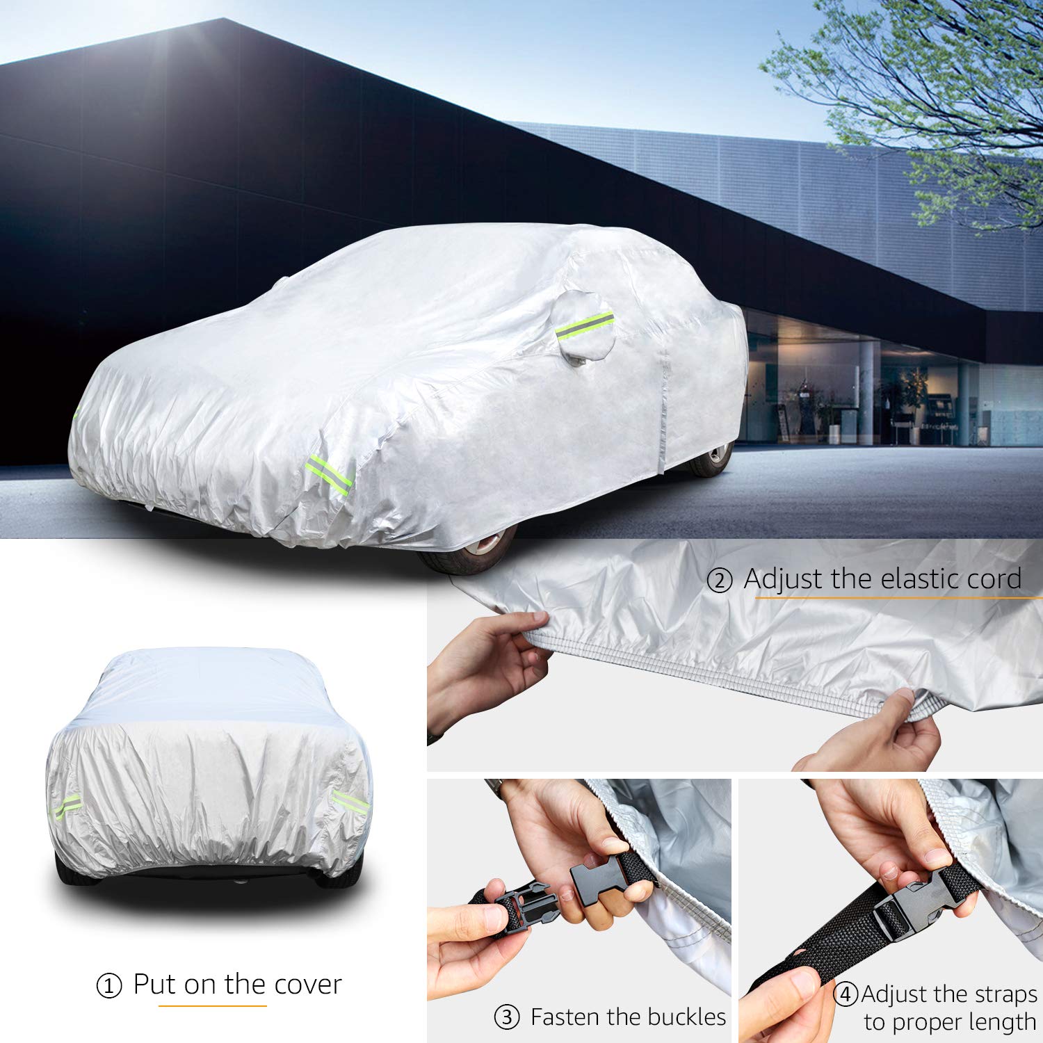 Amazon Basics 150D Oxford fabric close-up showing tear-resistant texture