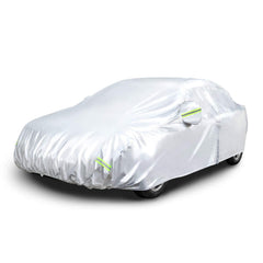 Amazon Basics front view of full car cover showing complete protection and fit