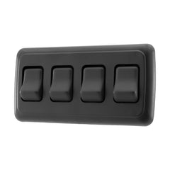 American Technology Components front panel showing four black rockers and clean bezel for organized control