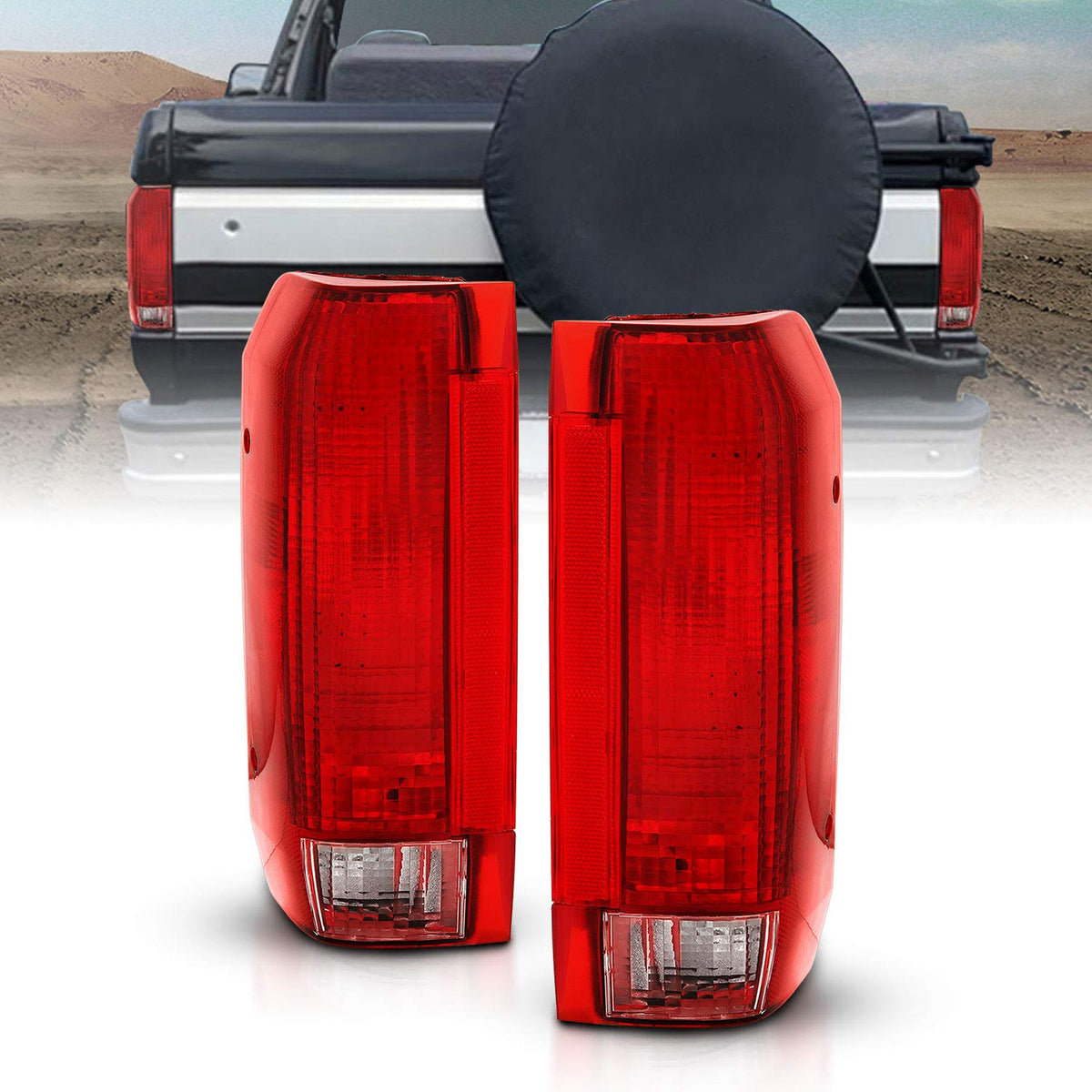 AmeriLite front view tail light assembly showing clean fit and restored look