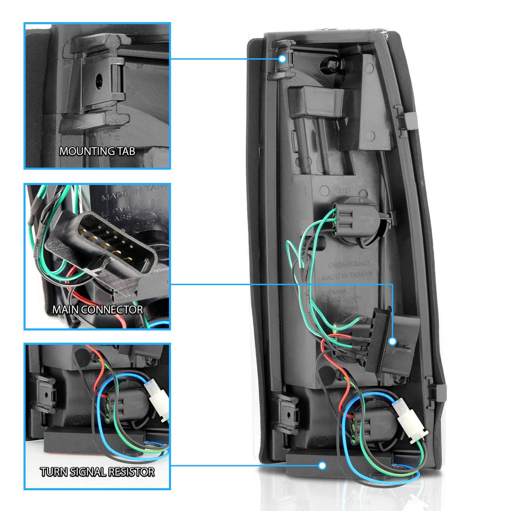 AmeriLite rear connector and backside view for easy plug-and-play installation