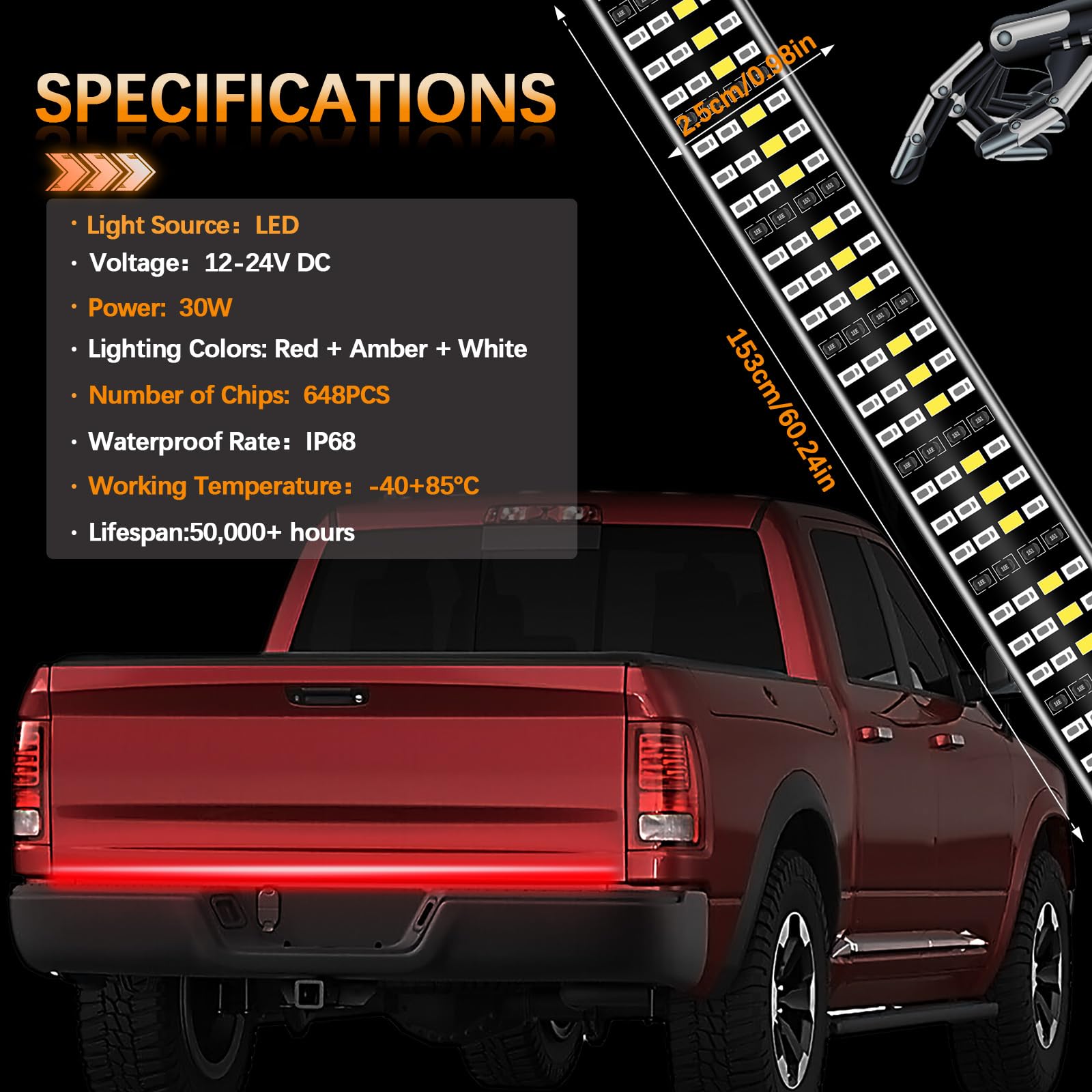 AMEXMART 4-pin flat connector for plug-and-play installation convenience