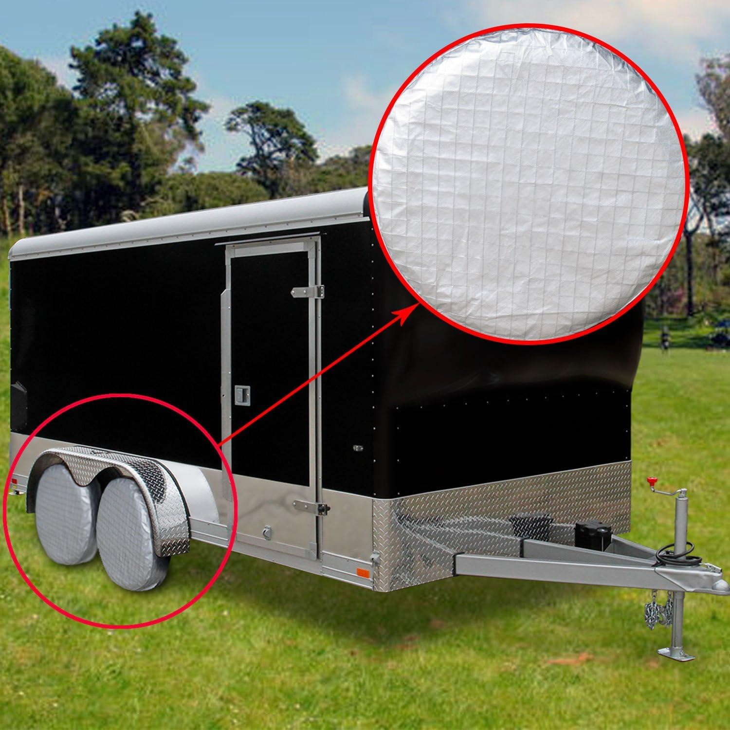 AmFor close-up of reflective aluminum layer reducing heat buildup