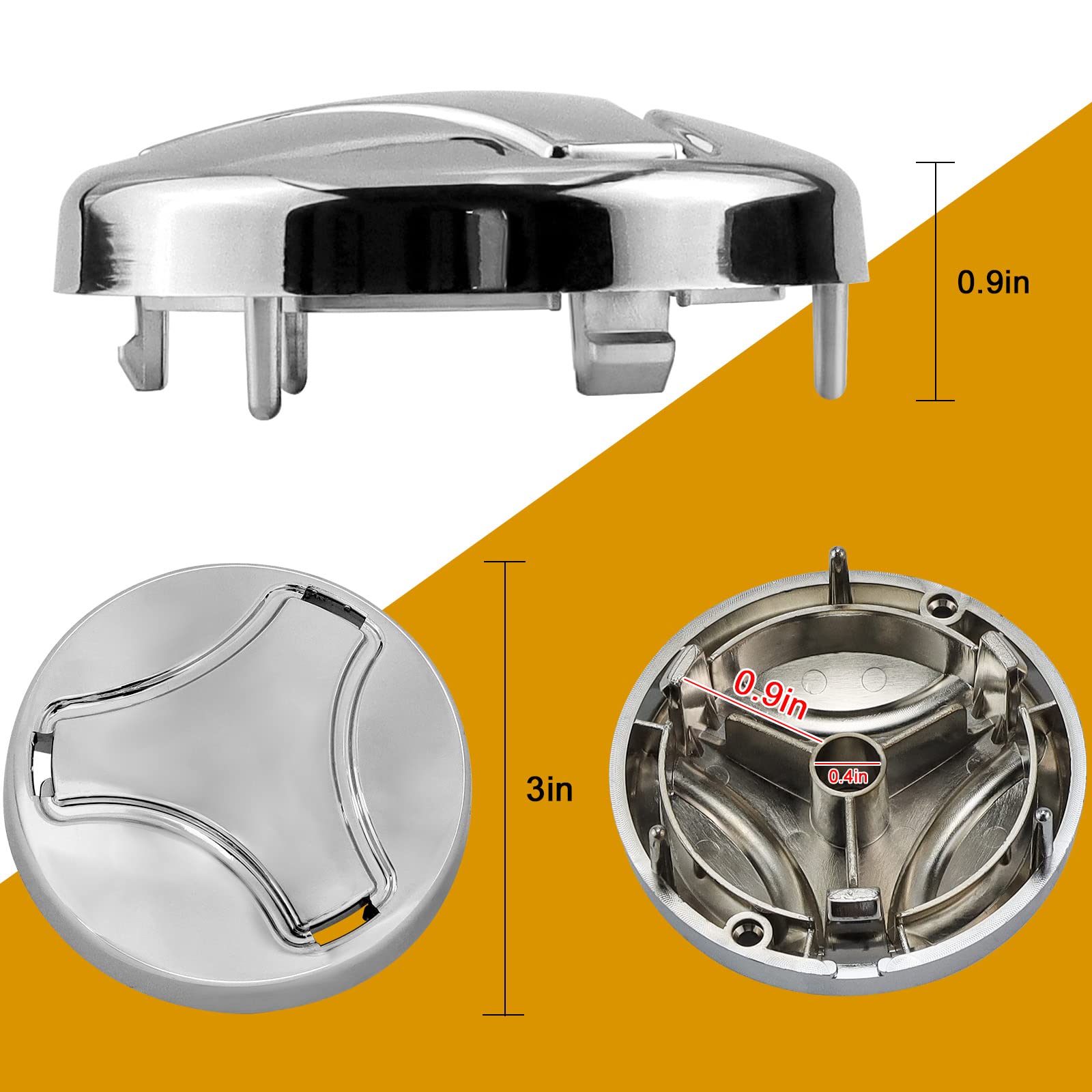 AMI PARTS cap next to a coin showing compact size and easy replacement