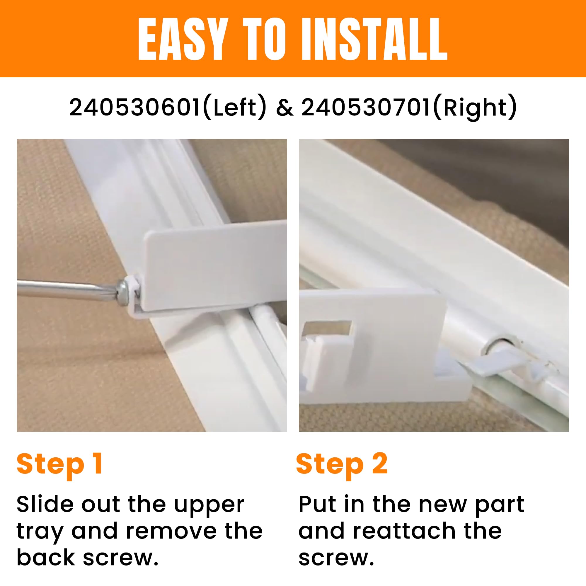 AMI PARTS screw and mounting hole detail highlighting easy secure installation