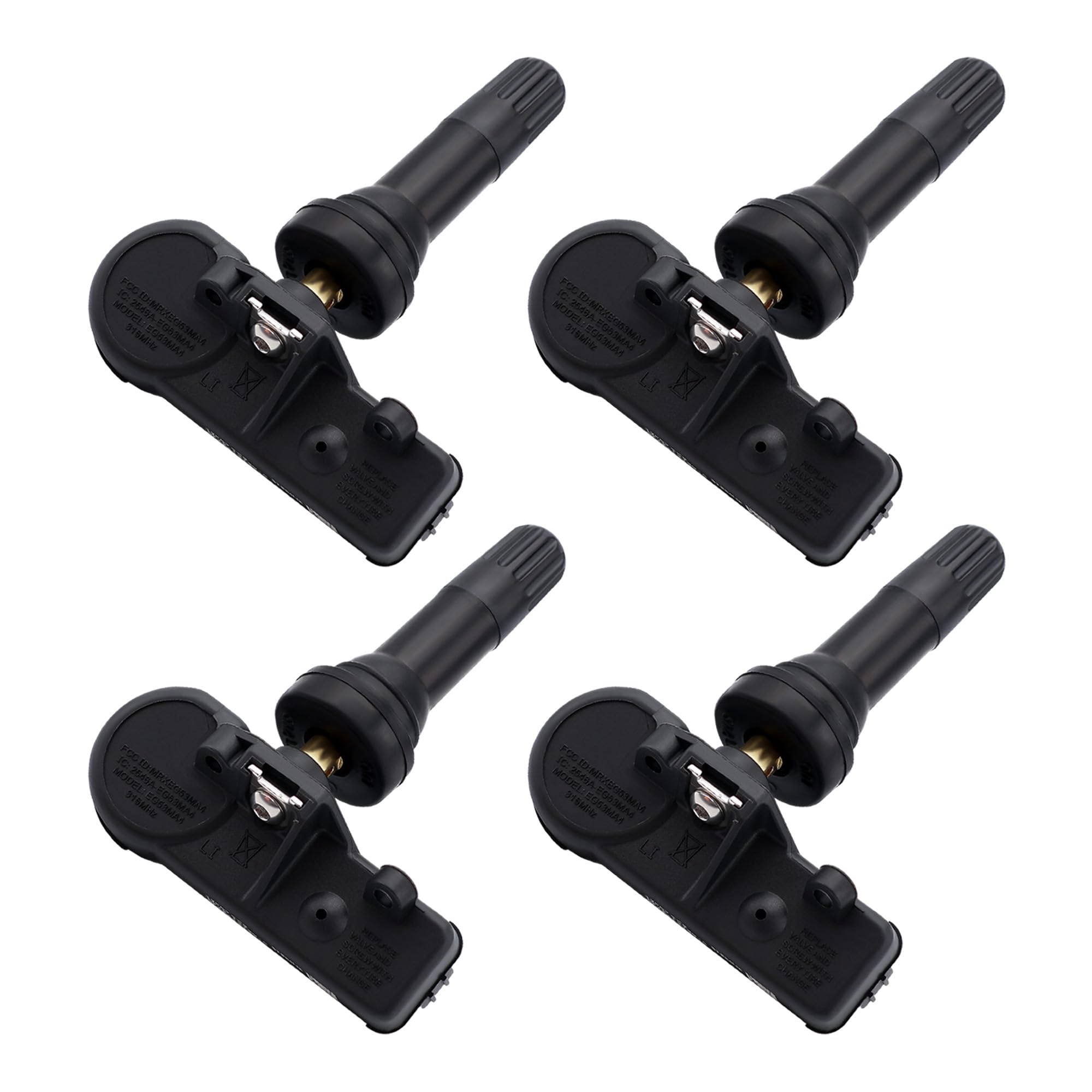 AMICAREP front view of four packaged TPMS sensors showing ready-to-install benefit