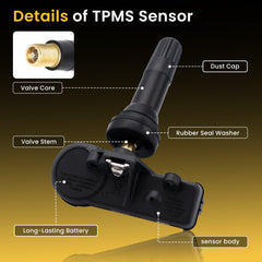 AMICAREP sensor installed on Ford F-150 wheel demonstrating restored TPMS function benefit