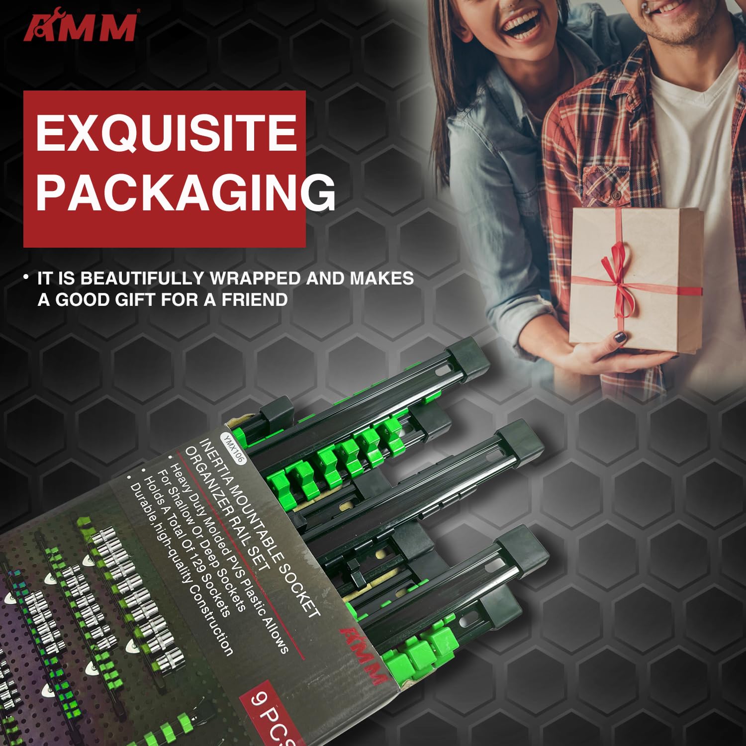 AMM rails beside common sockets showing scale and helping choose correct sizes