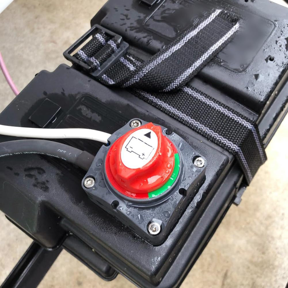 Ampper copper terminal stud close-up showing heavy-duty connections and corrosion resistance