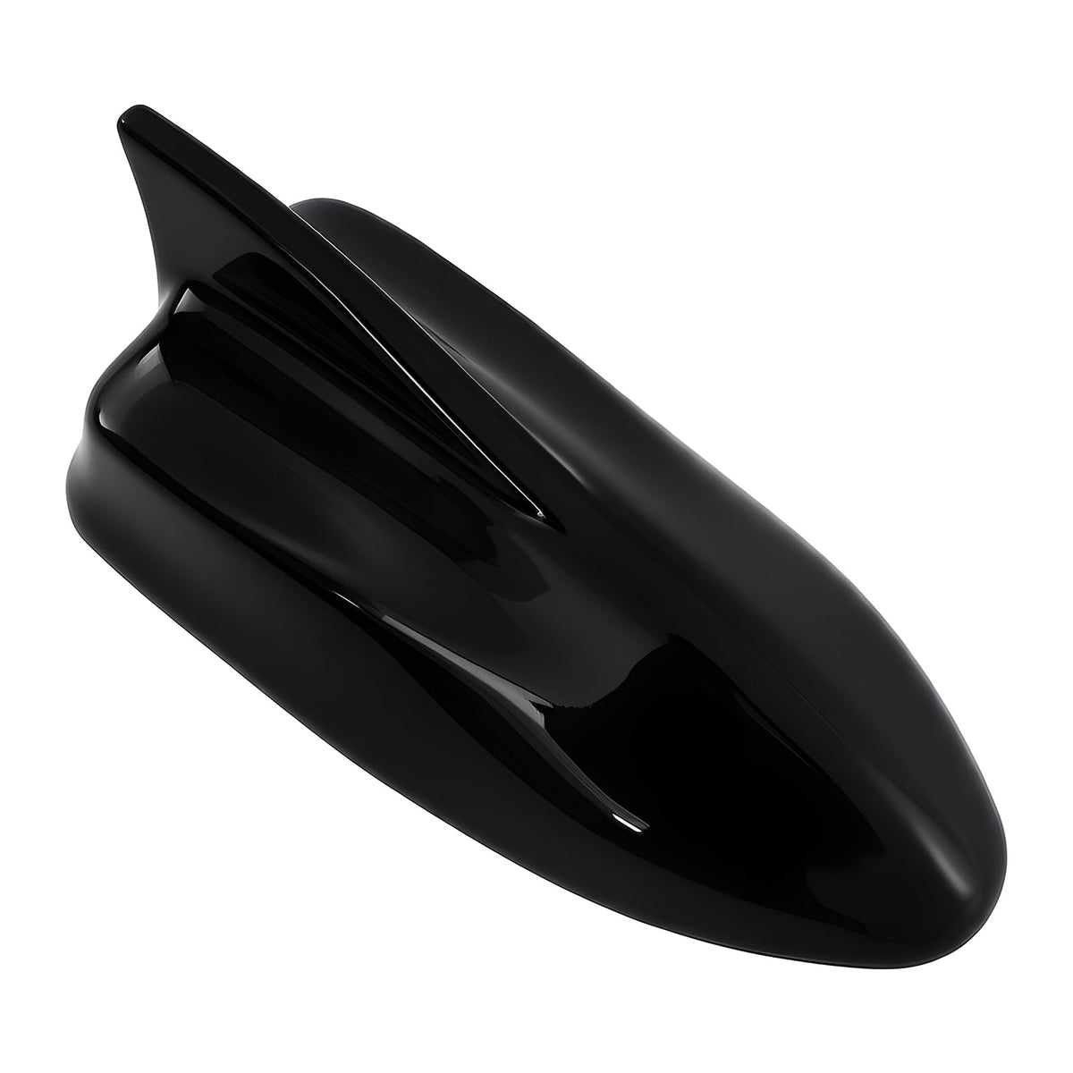 AMSPRAC shark fin front view showing glossy finish and OEM fit