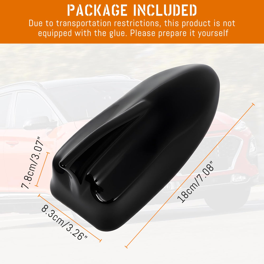 AMSPRAC shark fin on moving car roof showing enhanced look and reduced drag