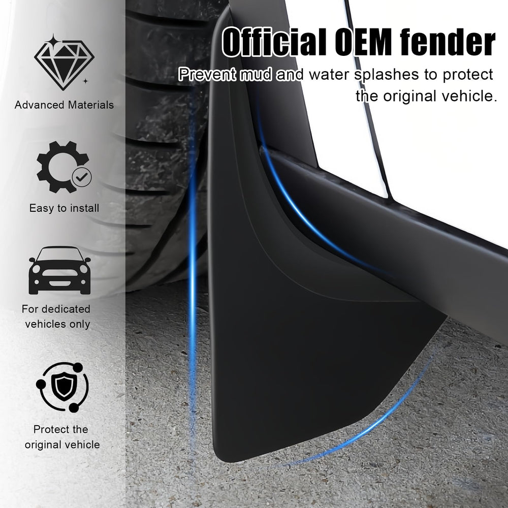 AMZAUTO installed rear wheel mud flap protecting wheel arch from stones and spray