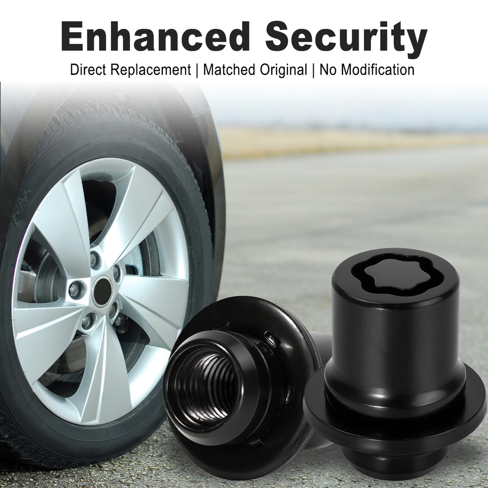 AMZAUTO wheel lock beside ruler showing 34mm height and precise OEM sizing