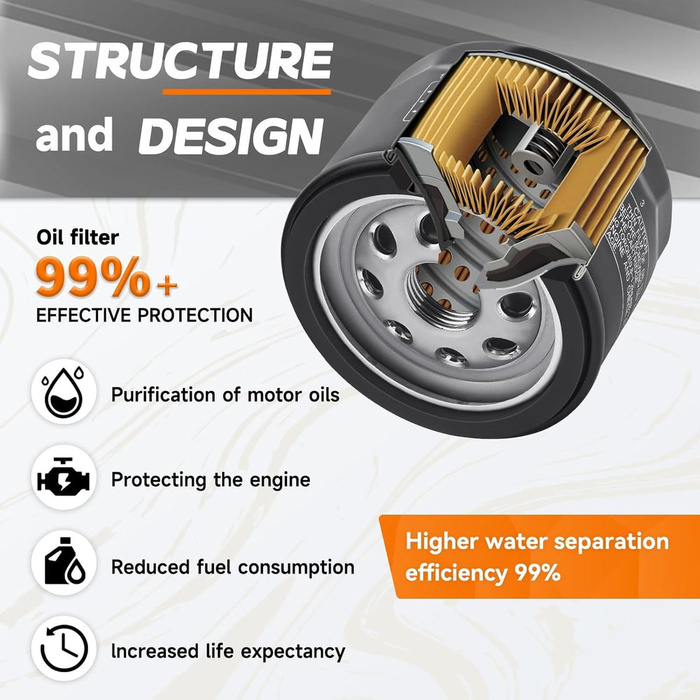 ANAHAF oil filter installed on Kawasaki engine for fast field maintenance benefit