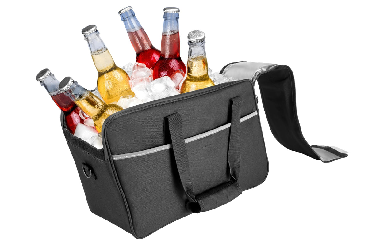ANASES front view showing insulated saddlebag liner and secure fit benefits