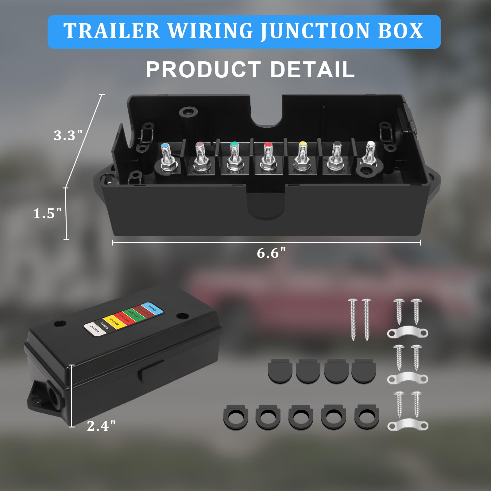 Anayguto layout of included grommets screws and fasteners neatly organized for simple installation