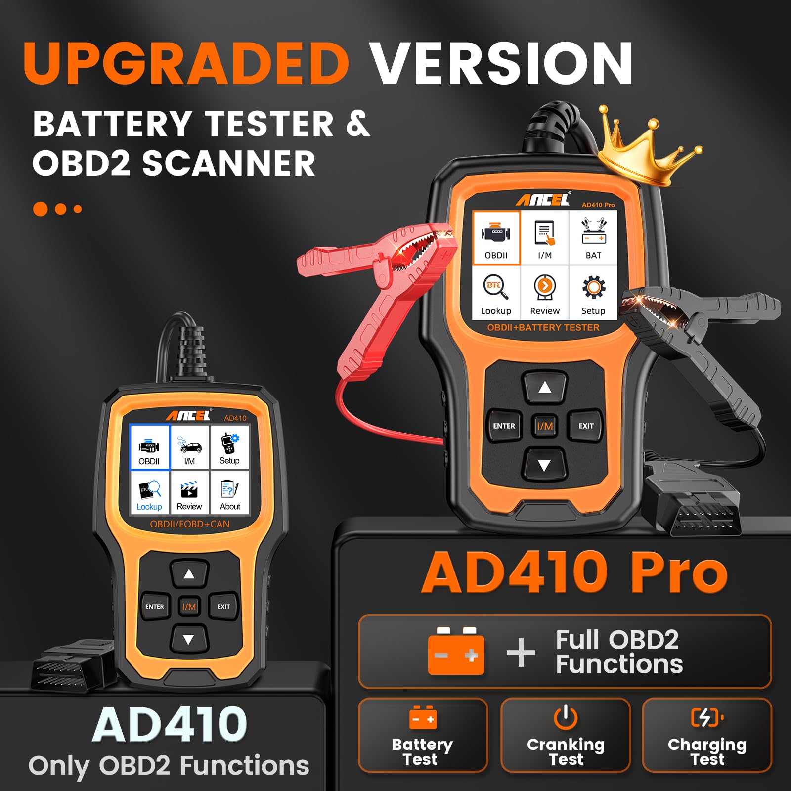 ANCEL AD410 PRO displaying live data readings for quick engine insight