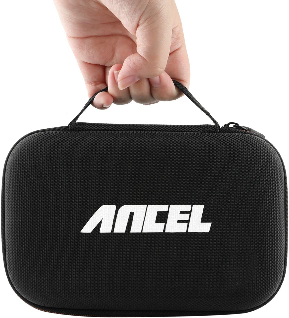 ANCEL case beside a ruler showing compact dimensions for easy stowage
