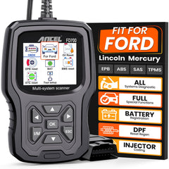 ANCEL FD700 front view showing durable housing and clear display for easy diagnostics
