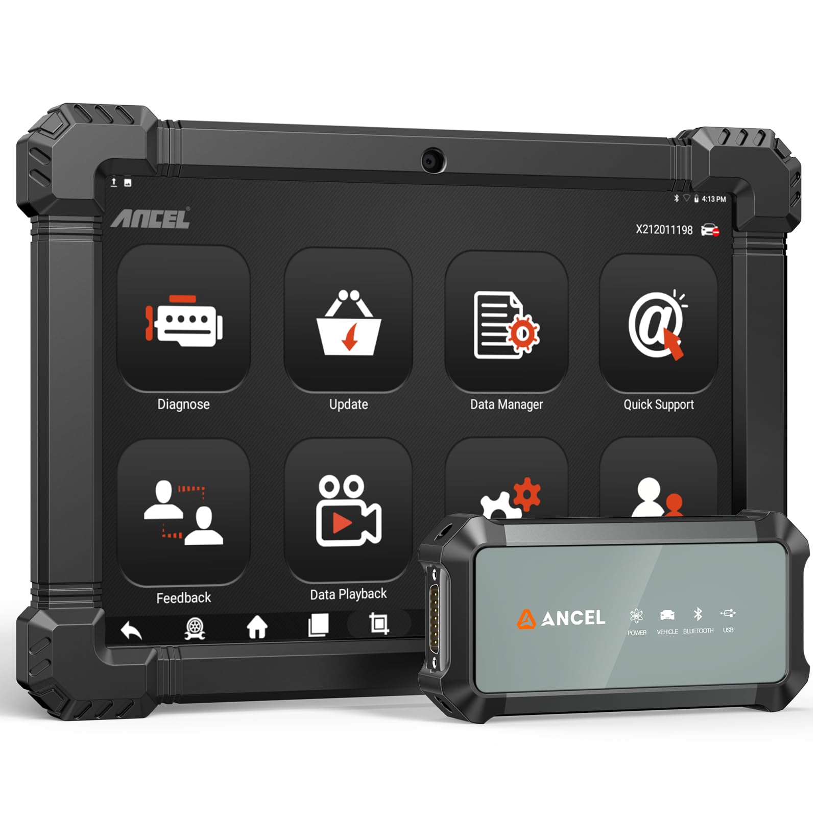 ANCEL X7HD PRO front display showing diagnostic menu and fast workflow