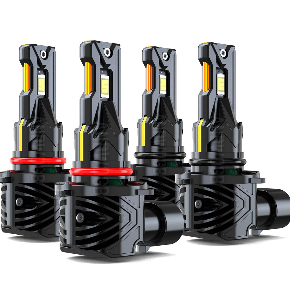 ANDWOGB front view of four-bulb kit showing complete pack and benefits