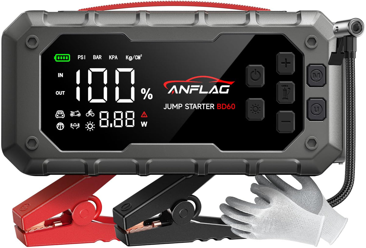ANFLAG BD60 front view showing controls and compact design for roadside readiness