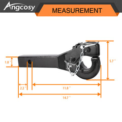 ANGCOSY side view illustrating the 15-inch overall length and 12-inch pin-center spacing