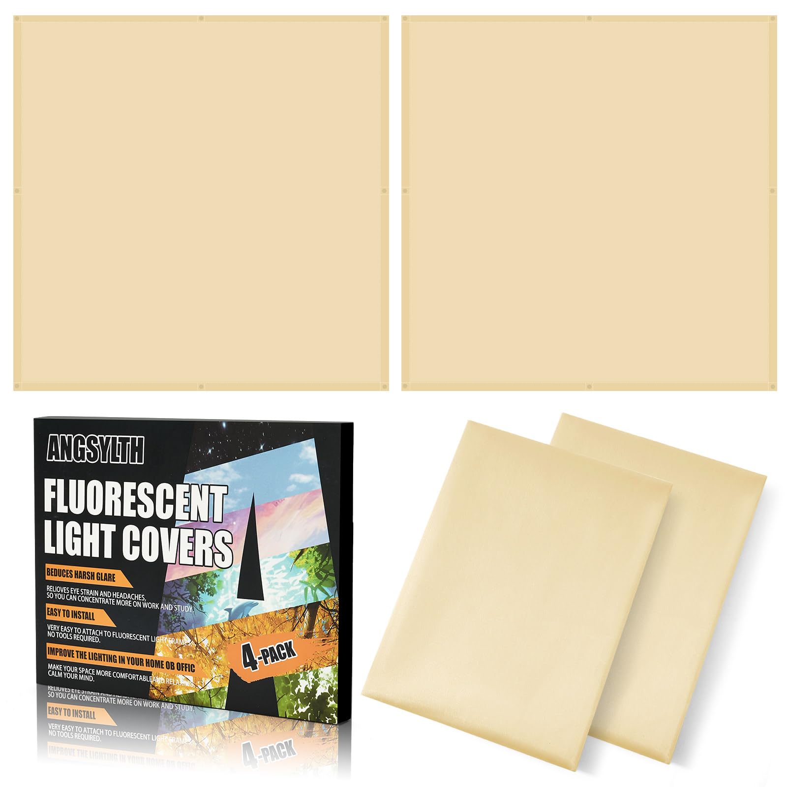 ANGSYLTH front panel set showing four packaged 2x2 covers, easy upgrade benefit