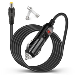 Anina front view adapter plugged into car outlet showing secure connection and fast charging