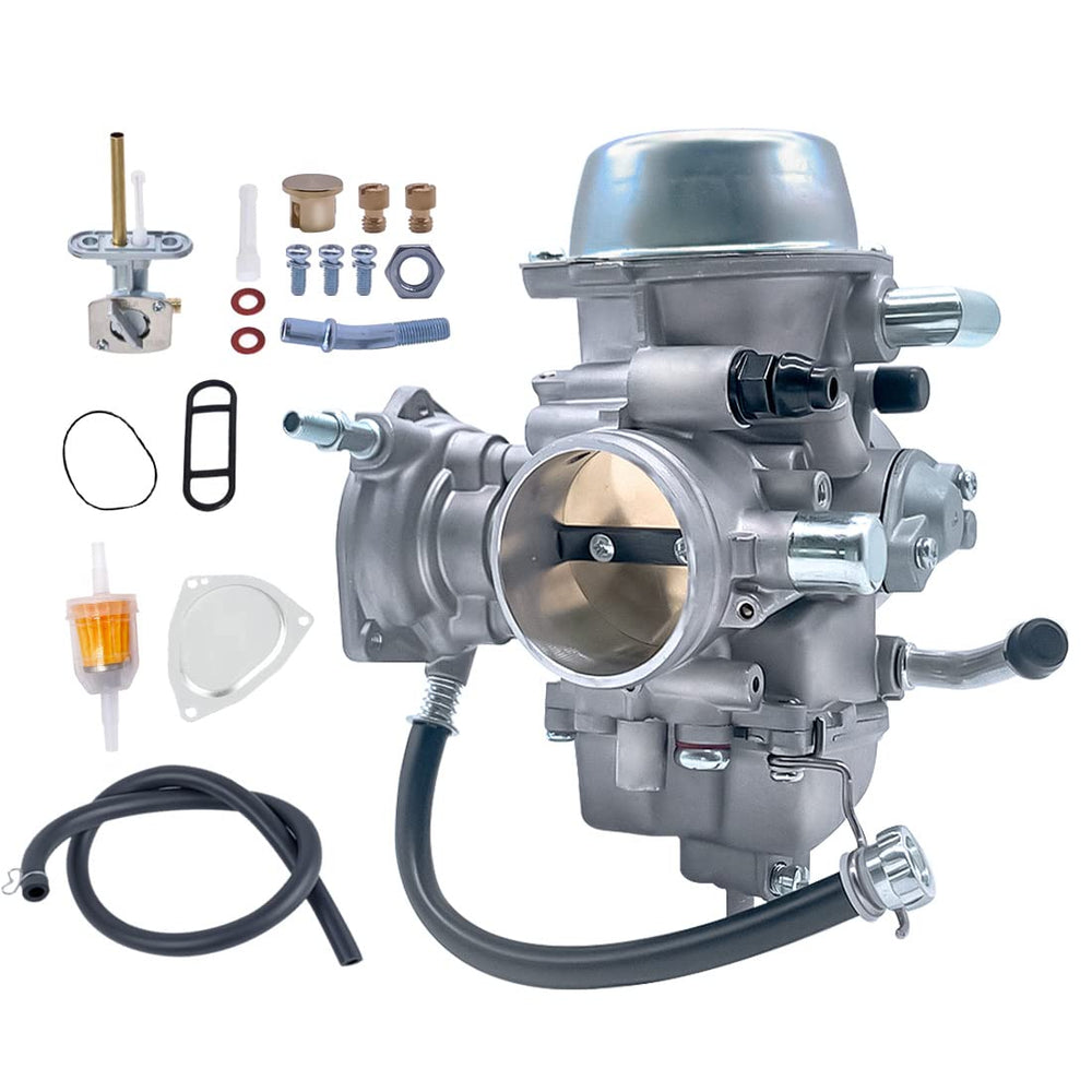 Aniro Moto carburetor front assembly showing fitment and improved fuel flow