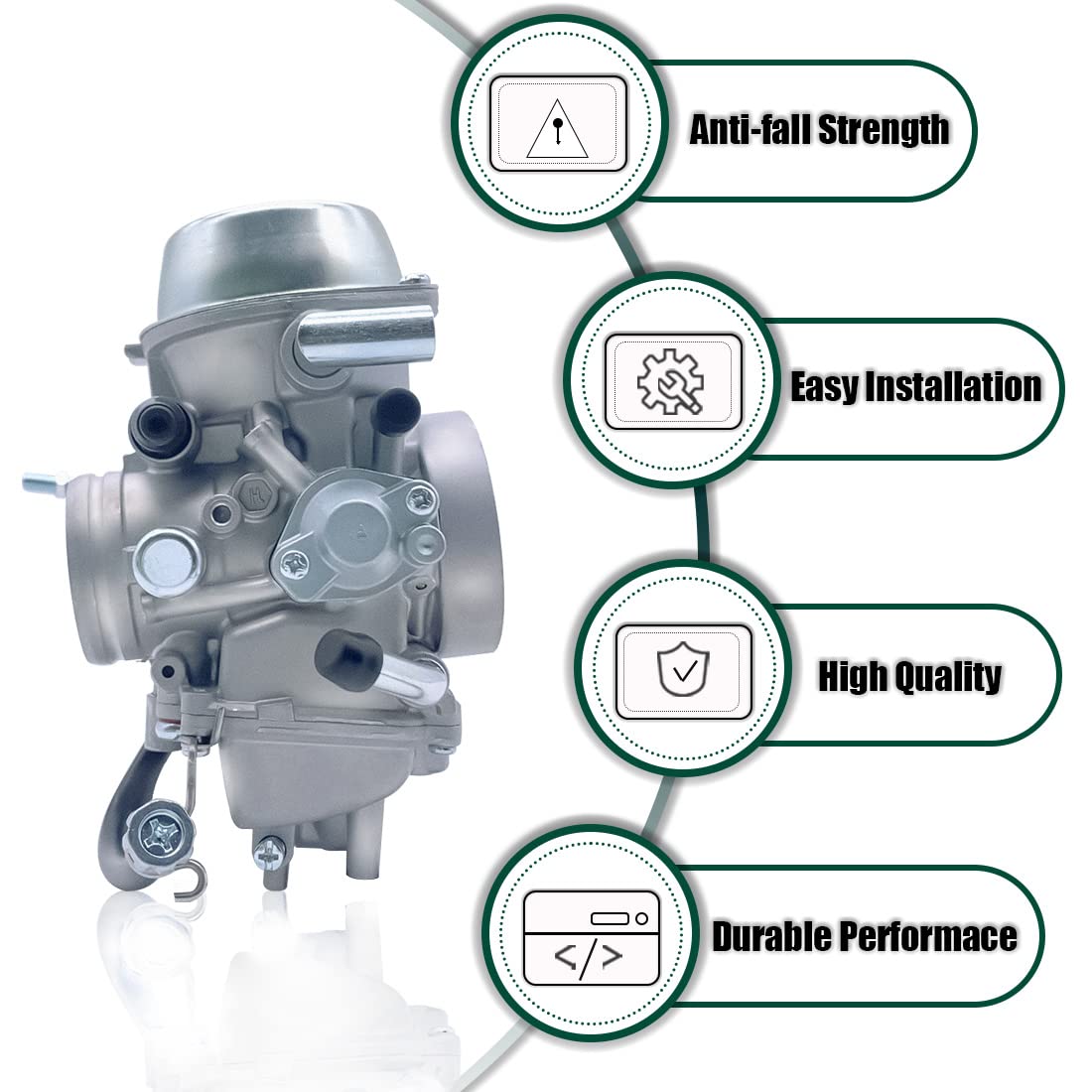 Aniro Moto carburetor size comparison with ruler for fit verification