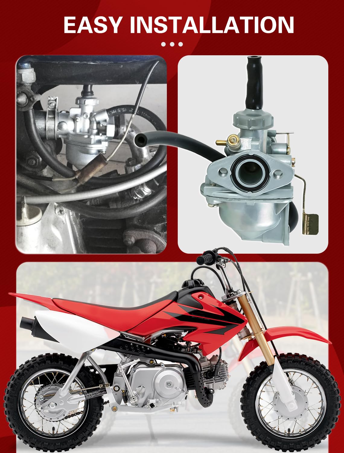 Aniro Moto fuel inlet and vacuum port clear for correct connections
