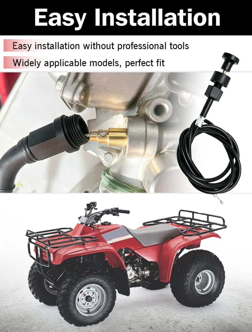 Aniro Moto kit installed in an ATV demonstrating restored choke function and cold-start ease