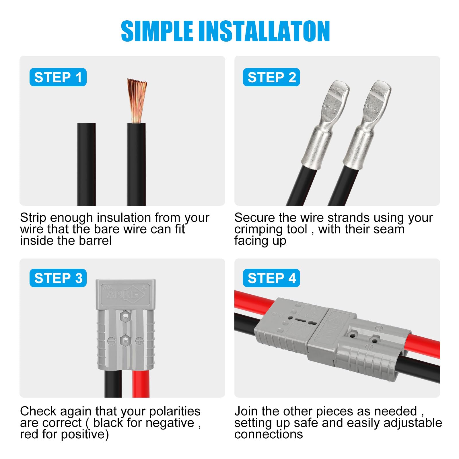 ANKG quick disconnect mounted on an RV battery showing convenient, tool-free removal benefit