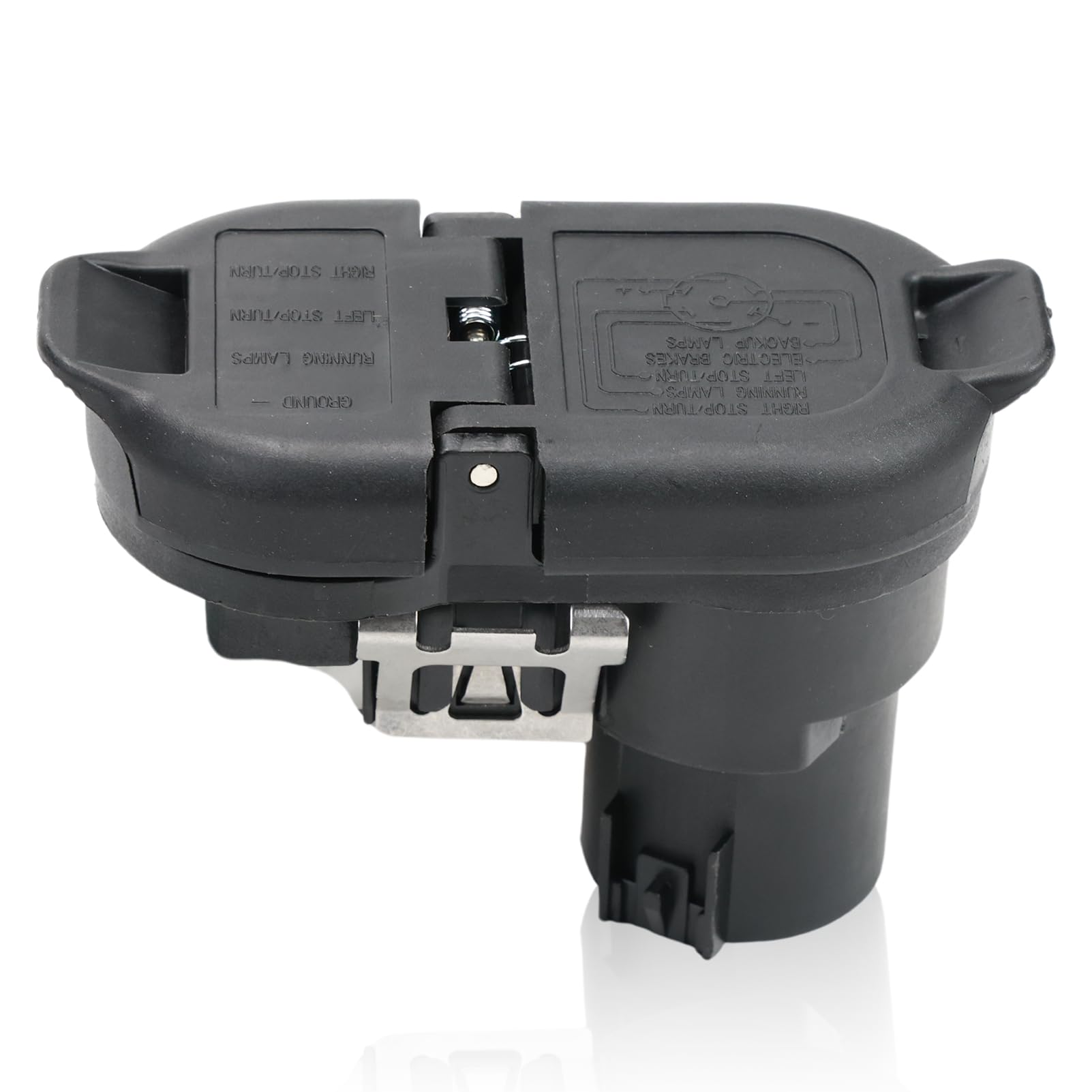 Anlseiod connector front view showing plug face and secure fit benefit