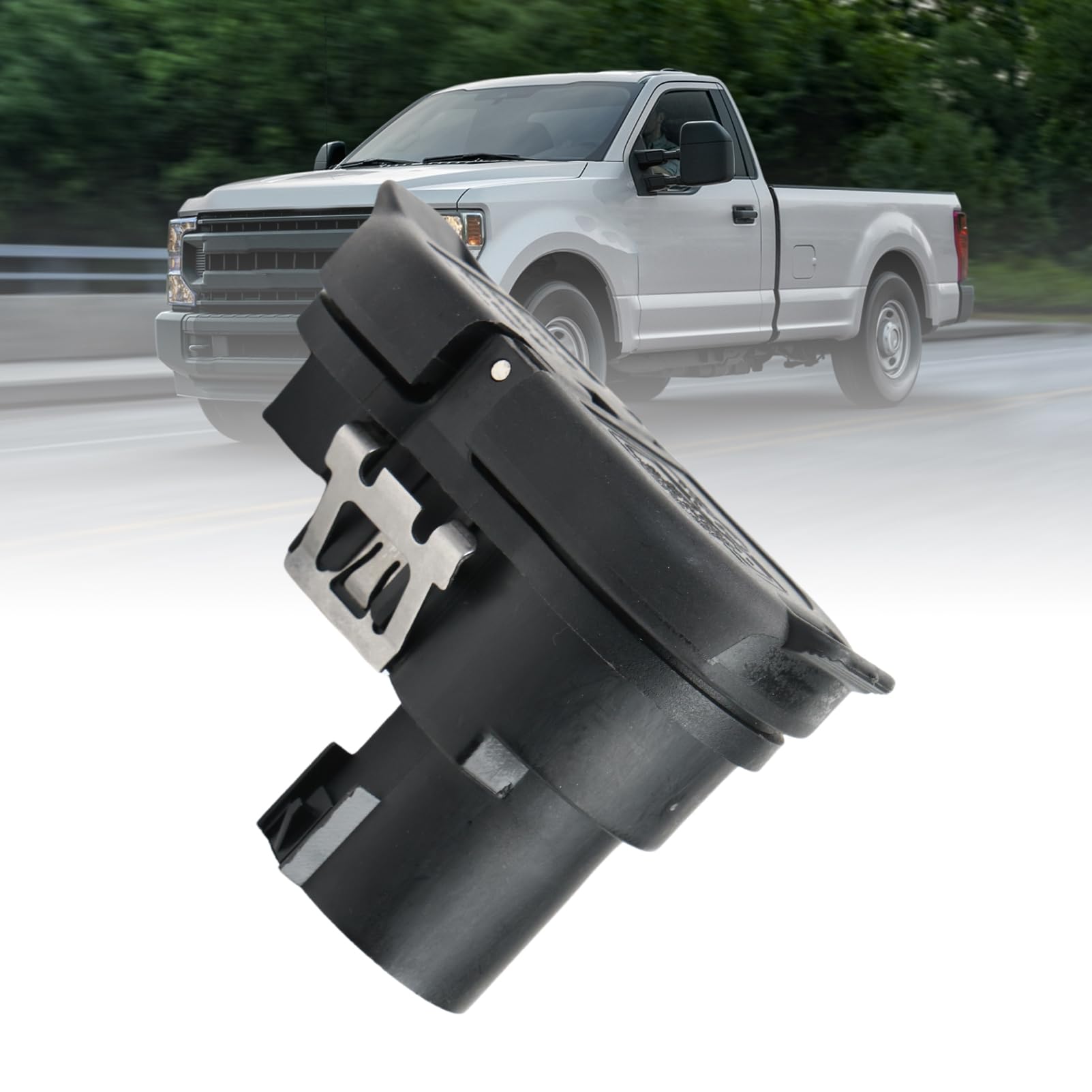 Anlseiod lifestyle shot with truck towing showing improved trailer-signal safety