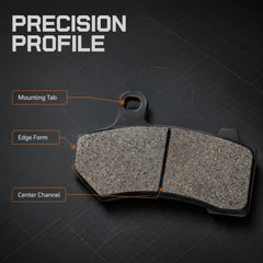 Anoety brake pad friction surface texture detail, highlighting consistent braking performance