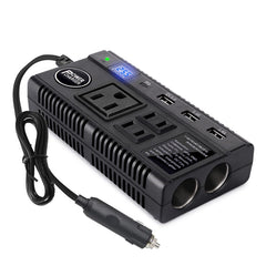 Ansee front panel showing three AC outlets and power switch for versatile charging