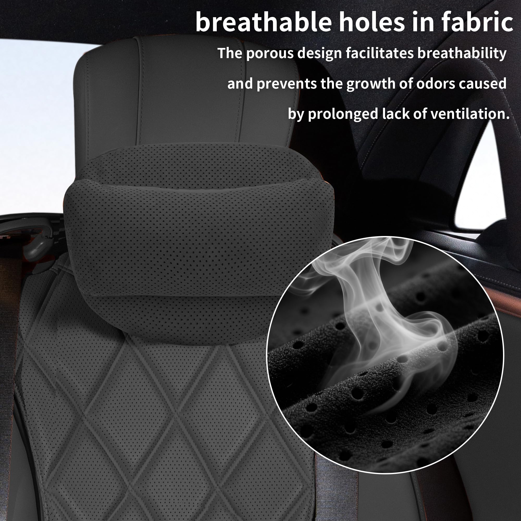 AntDiseno side profile showing ergonomic contour supporting the neck