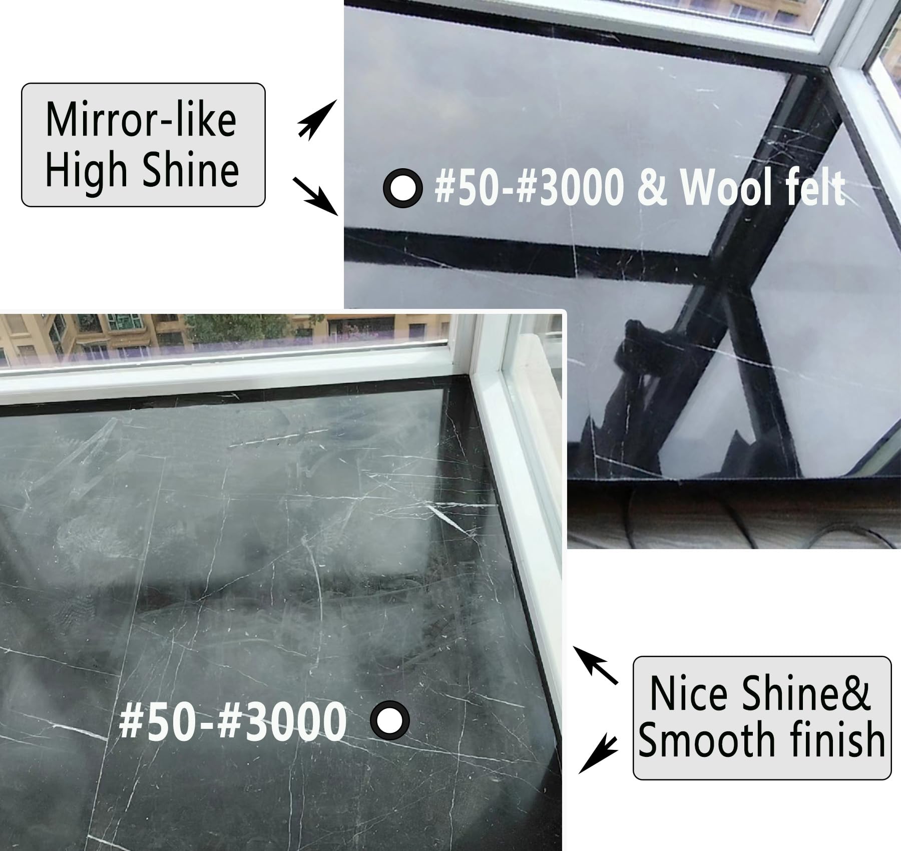 ANTENGDATOOL polishing granite countertop in use for smoother surface