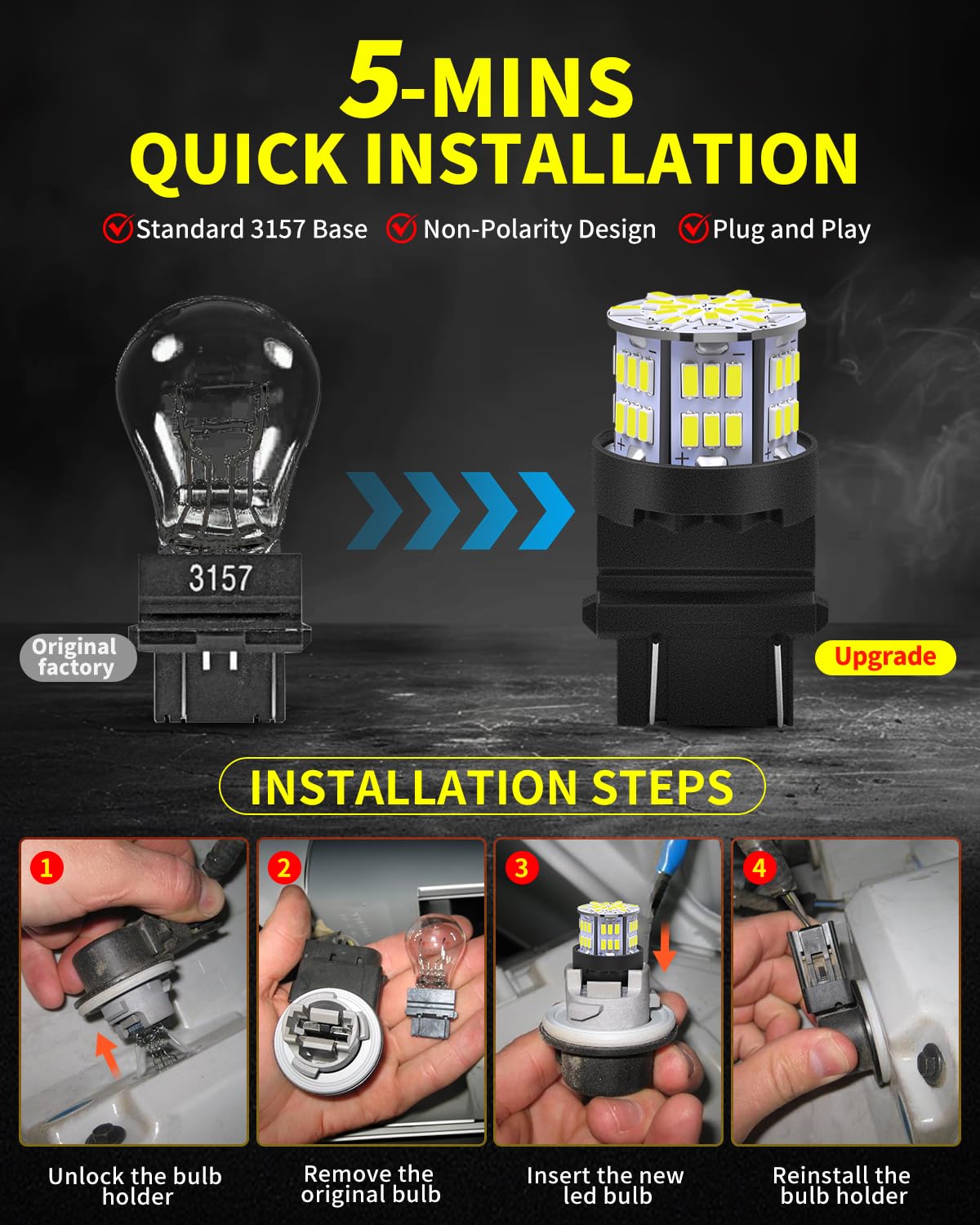 Antline in trailer backup light illustrating improved reverse visibility and safety