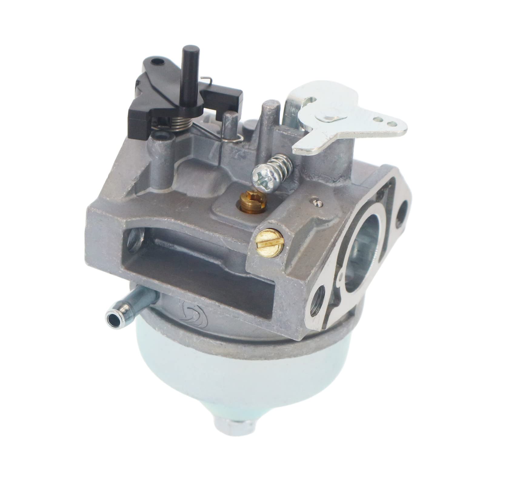 ANTO carburetor installed on mower engine demonstrating correct fit and restoration