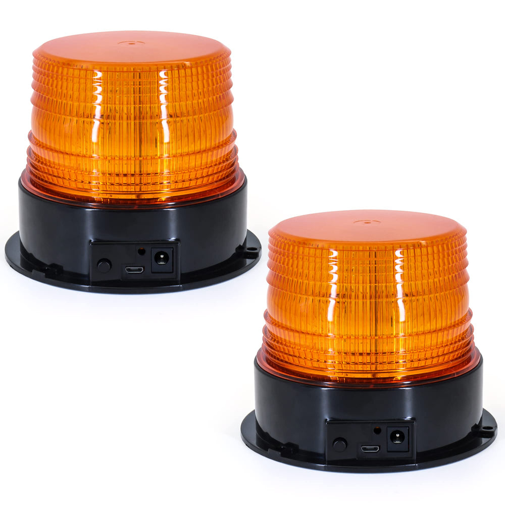 AnTom front view of beacon showing bright amber dome and LEDs for clear visibility