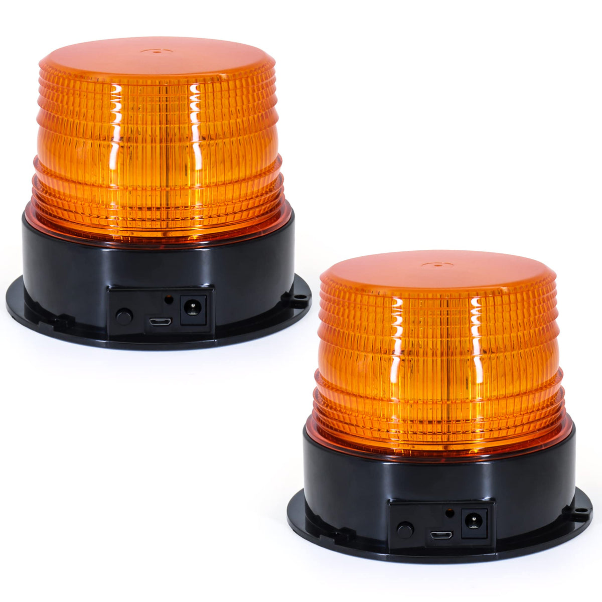 AnTom front view of beacon showing bright amber dome and LEDs for clear visibility