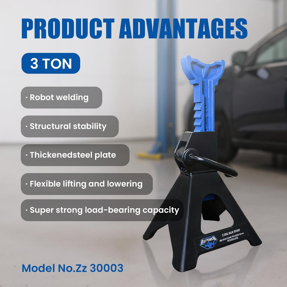 ANTPOWER jack stand supporting a car for safer undercarriage access